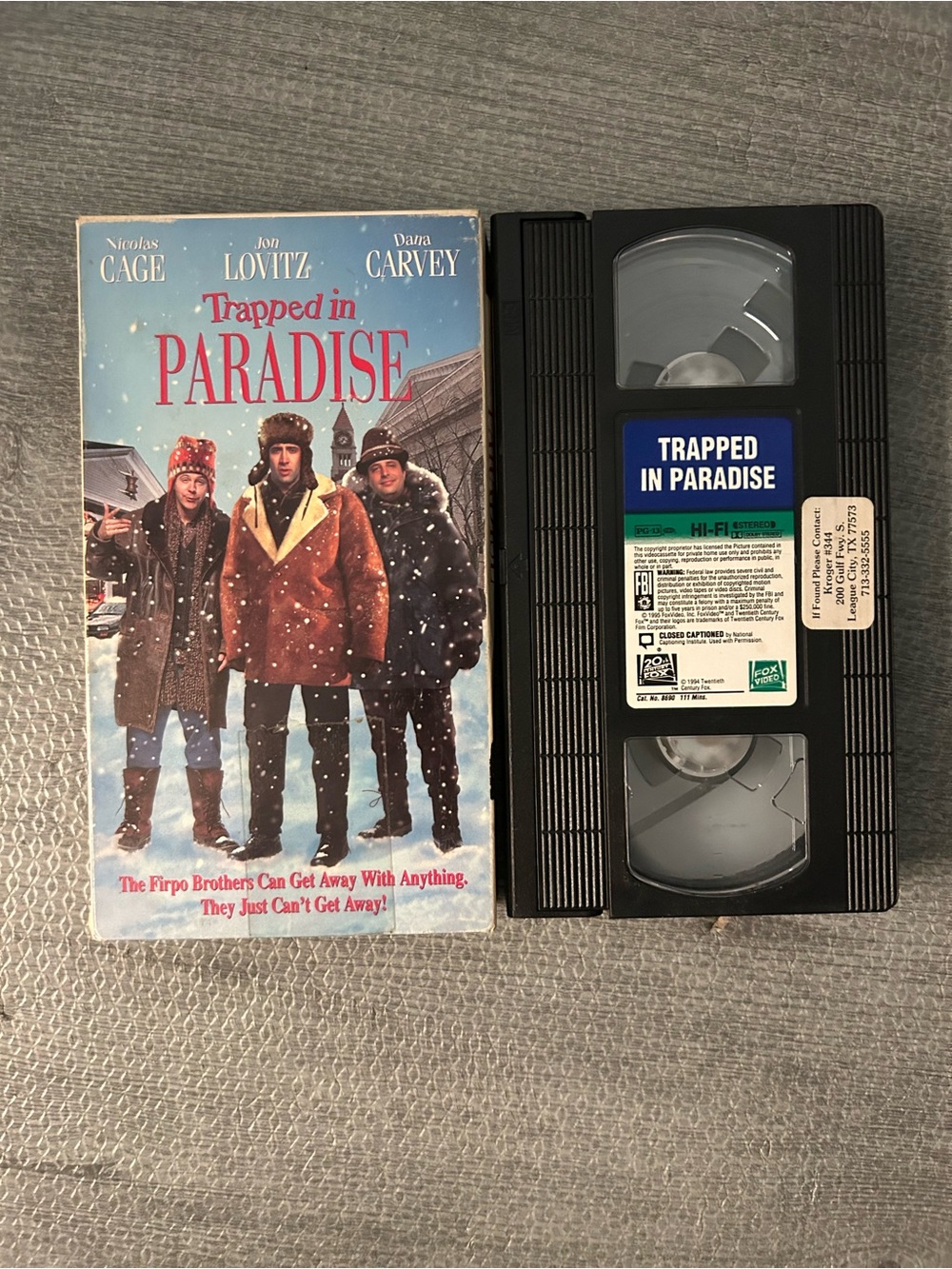 Trapped in Paradise VHS Tape - Black